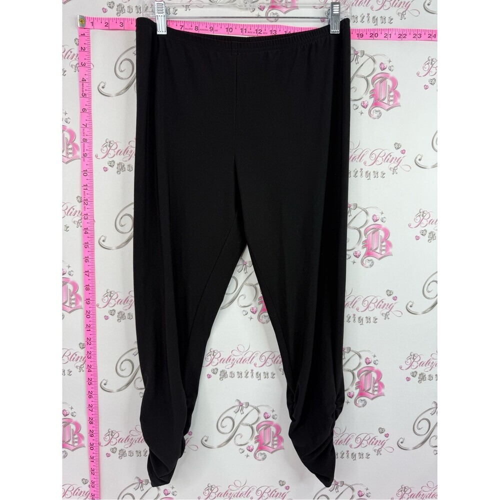 Joseph Ribkoff leggings cinch trim hem Black